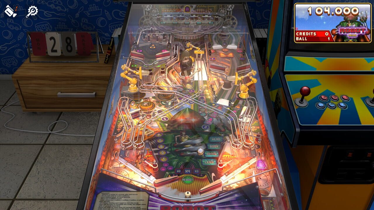 Zaccaria Pinball: Robot Deluxe Pinball Table Image