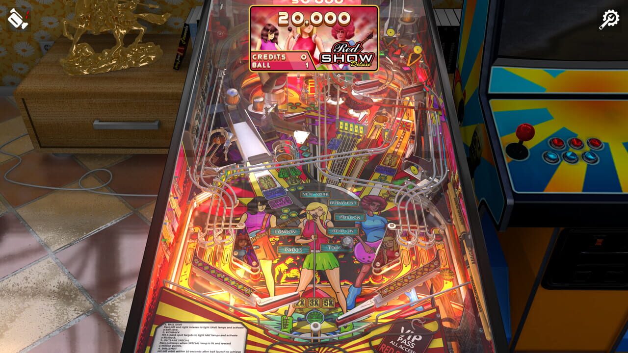 Zaccaria Pinball: Red Show Deluxe Pinball Table Image