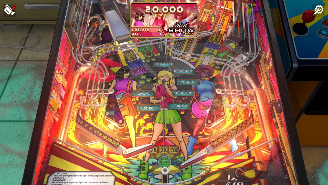 Zaccaria Pinball: Red Show Deluxe Pinball Table Image