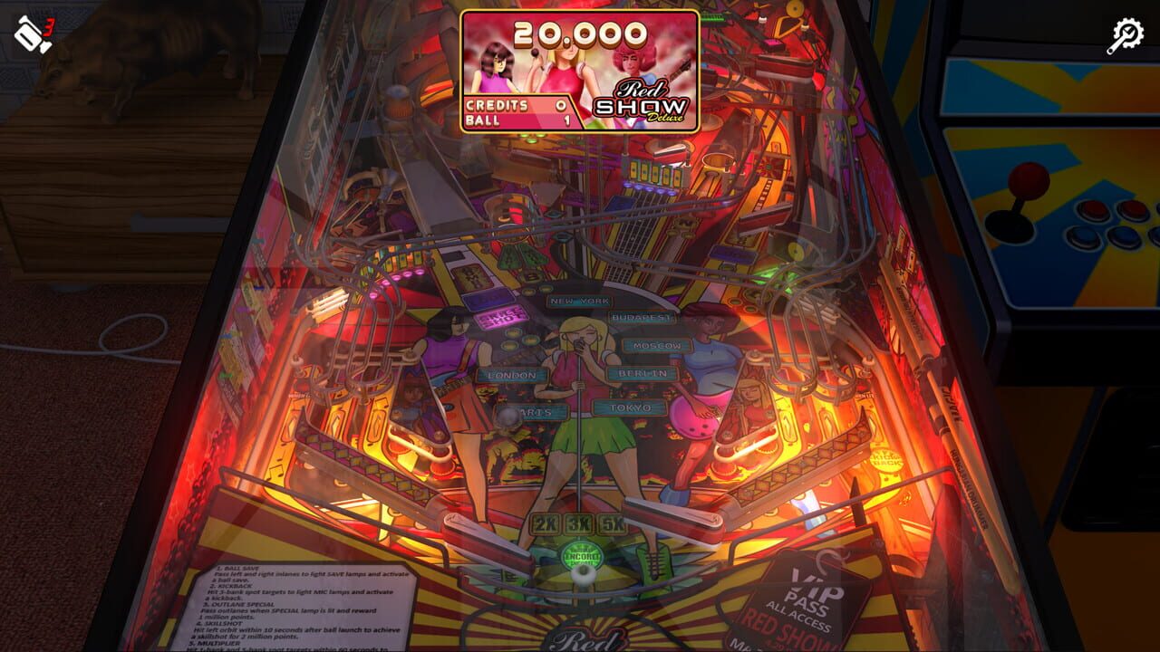 Zaccaria Pinball: Red Show Deluxe Pinball Table Image