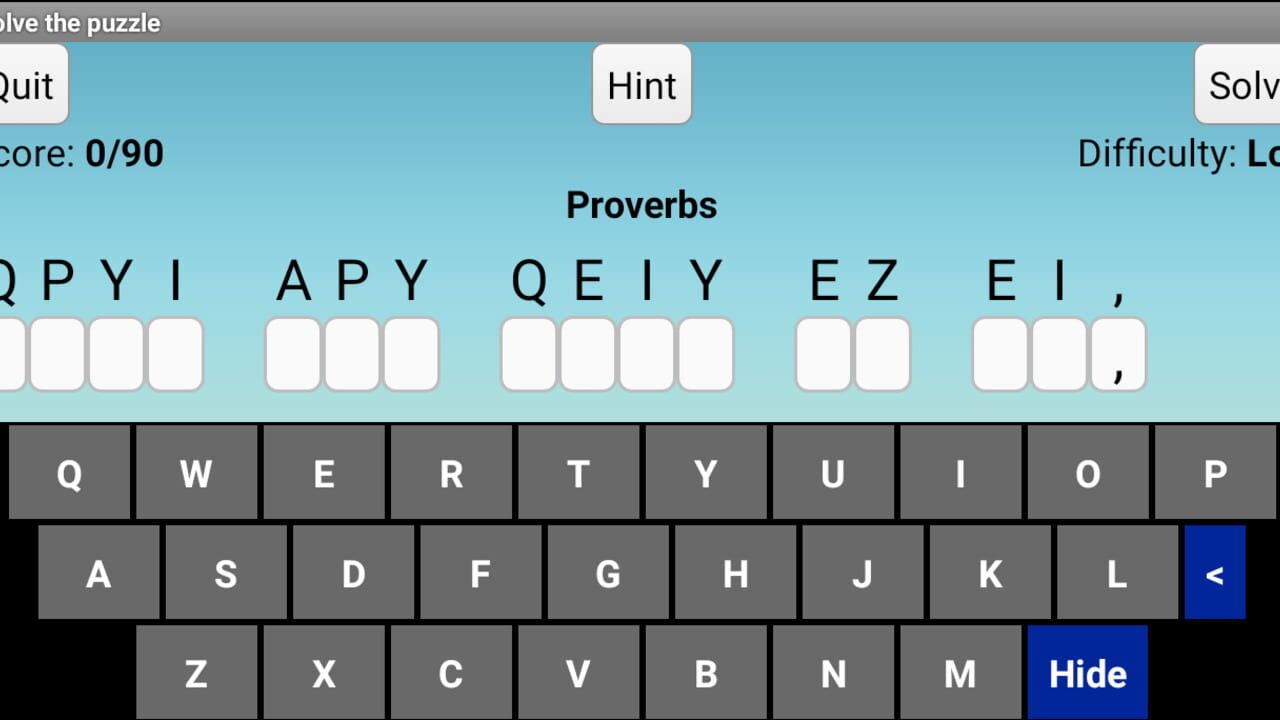 Cryptogram Puzzles — Screenshot 2
