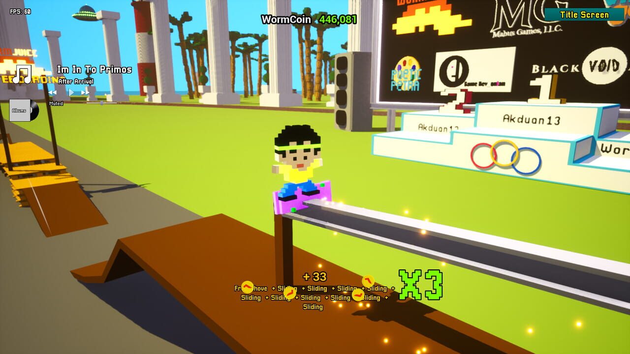 WormJuice Skateboarding Olympics — Screenshot 1