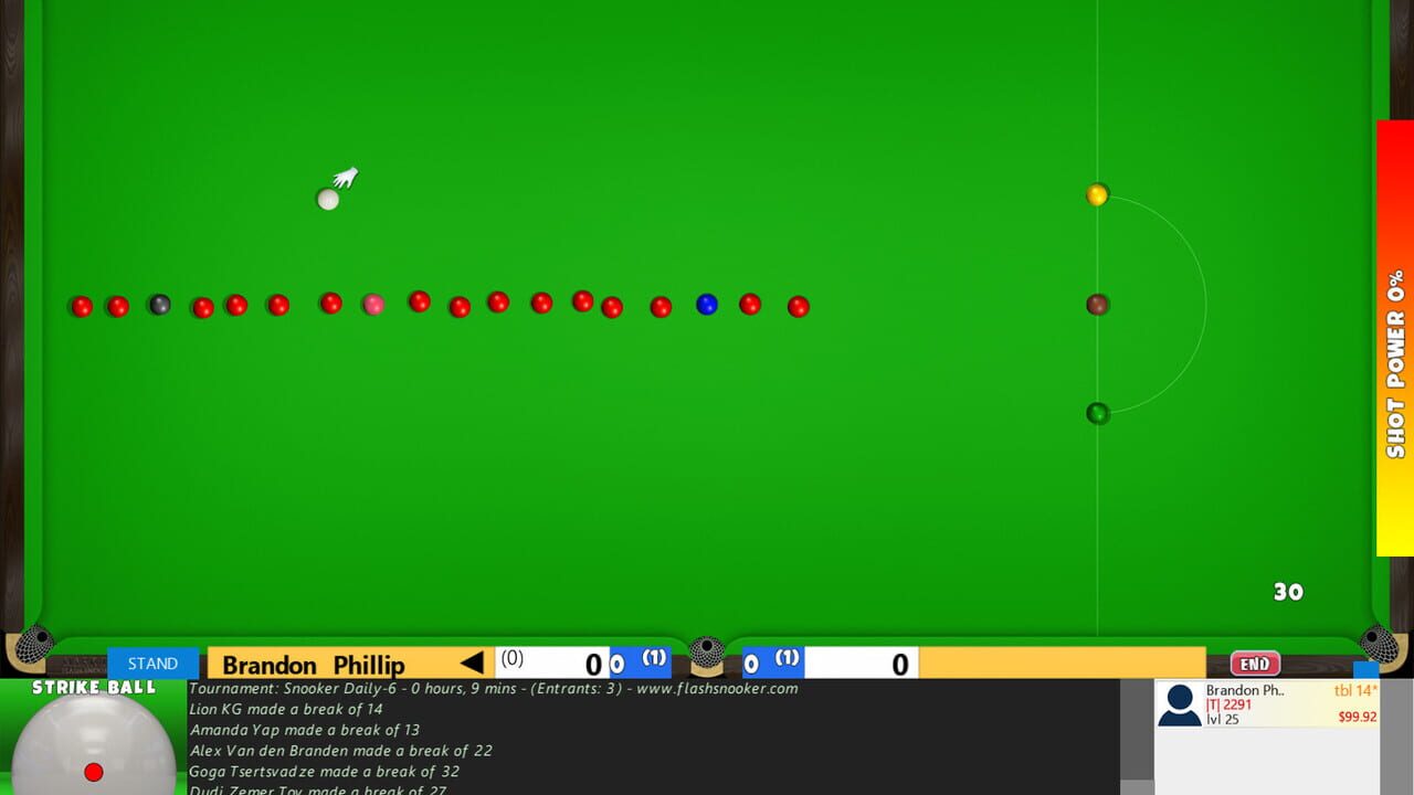 Flash Snooker Game — Screenshot 3