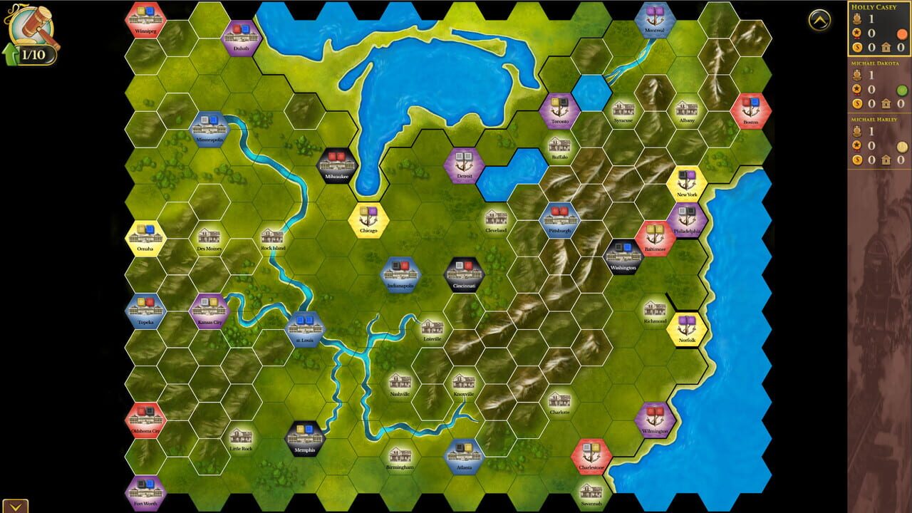 Steam: Rails to Riches - USA-Canada Map Image