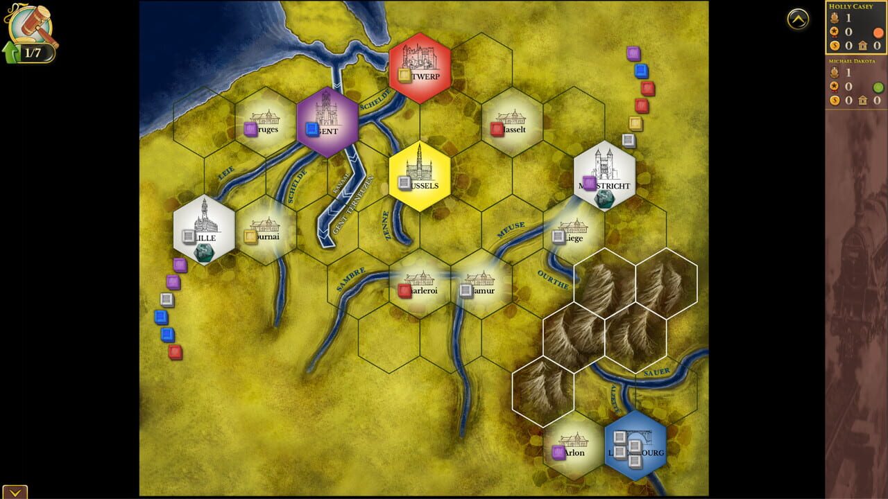 Steam: Rails to Riches - Belgium & Luxembourg Map Image