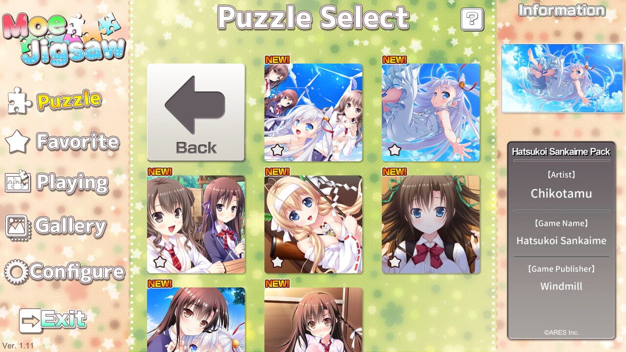 Moe Jigsaw: Hatsukoi Sankaime Pack Image