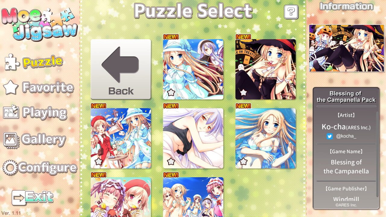 Moe Jigsaw: Blessing of the Campanella Pack Image