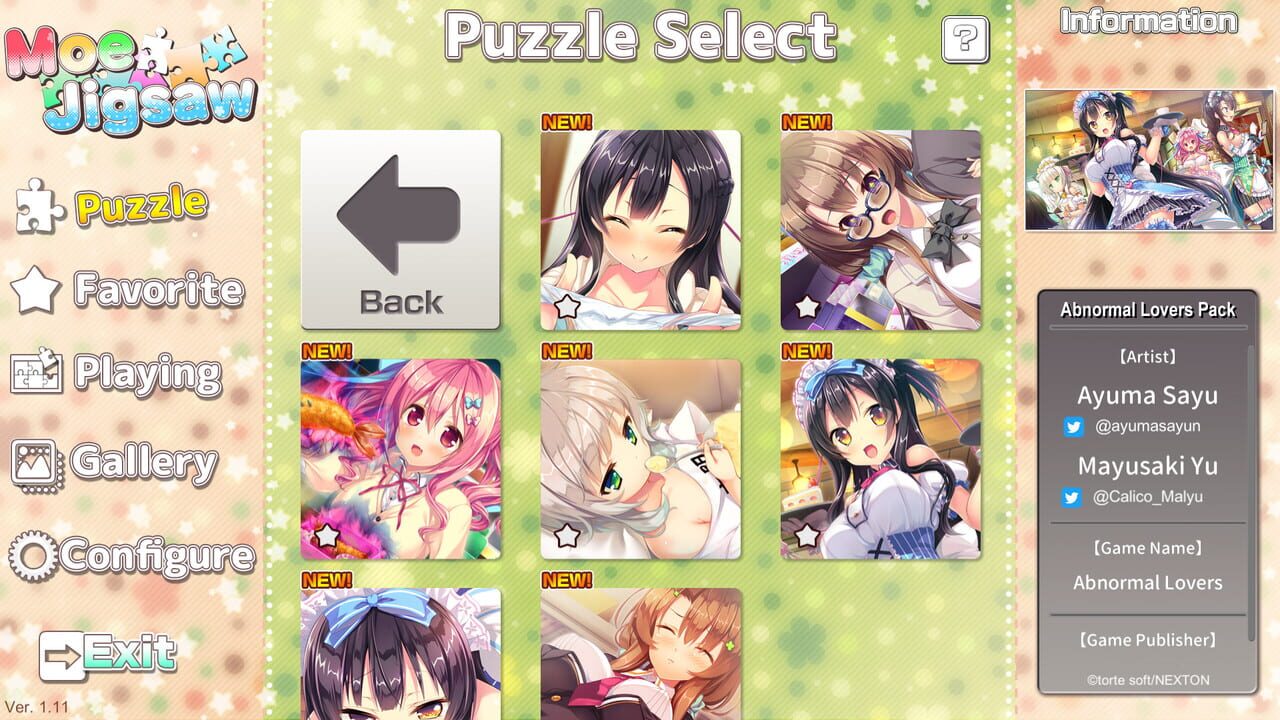 Moe Jigsaw: Abnormal Lovers Pack Image