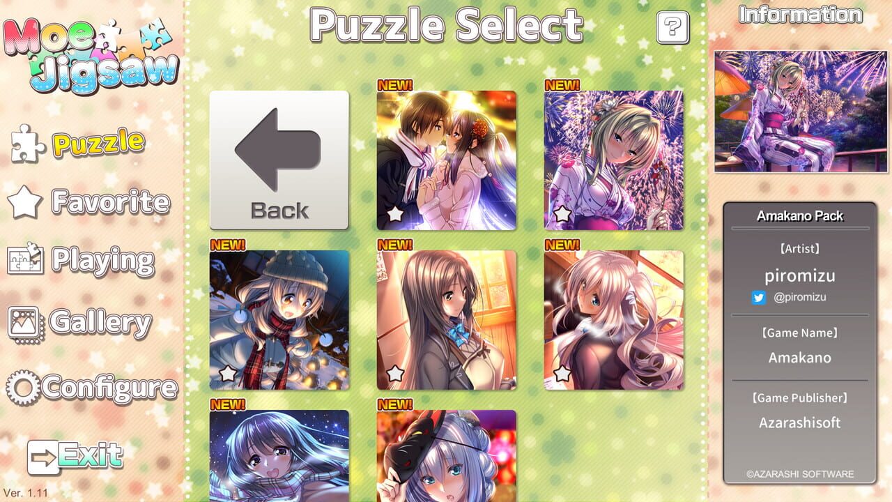 Moe Jigsaw: Amakano Pack Image