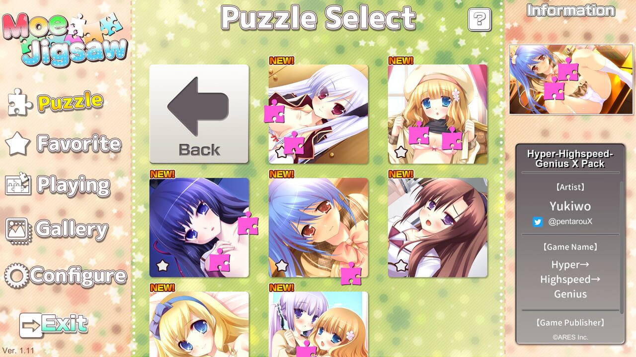 Moe Jigsaw: Hyper-Highspeed-Genius X Pack Image