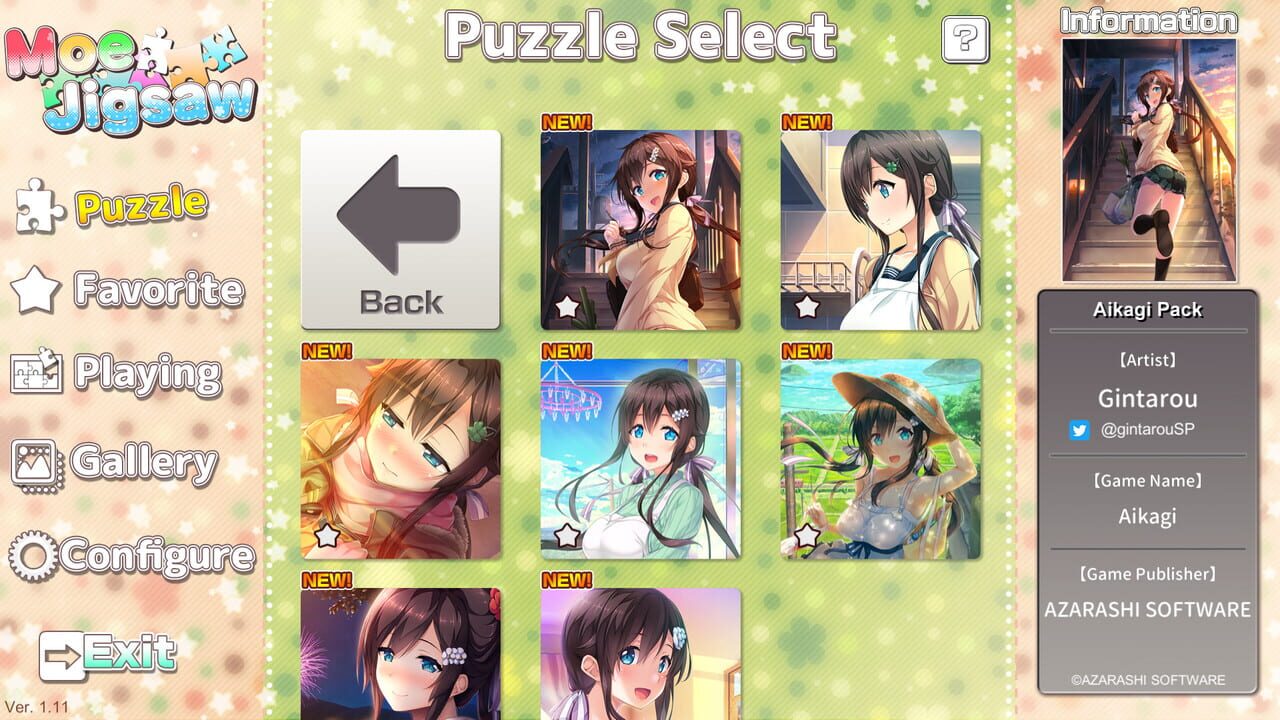 Moe Jigsaw: Aikagi Pack Image