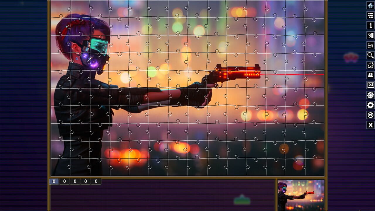 Pixel Puzzles: Illustrations & Anime - Jigsaw Pack: Cyberpunk Image
