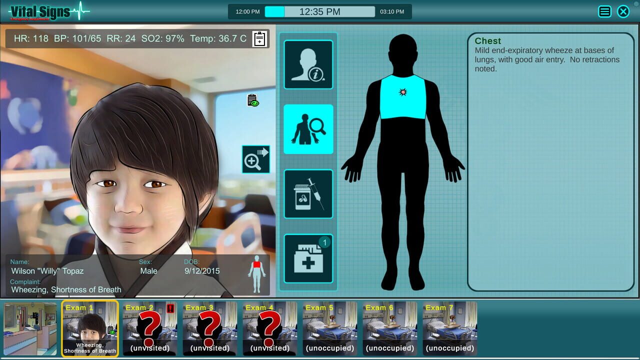 Vital Signs: Emergency Department — Screenshot 1