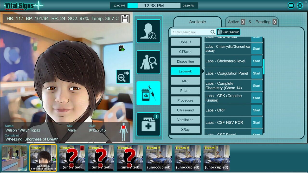 Vital Signs: Emergency Department — Screenshot 2