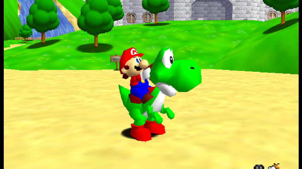 Mario 64 and Yoshi — Screenshot 1