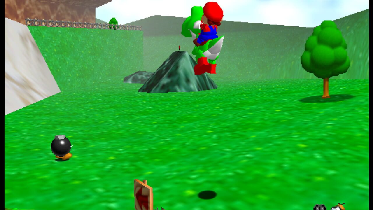 Mario 64 and Yoshi — Screenshot 2