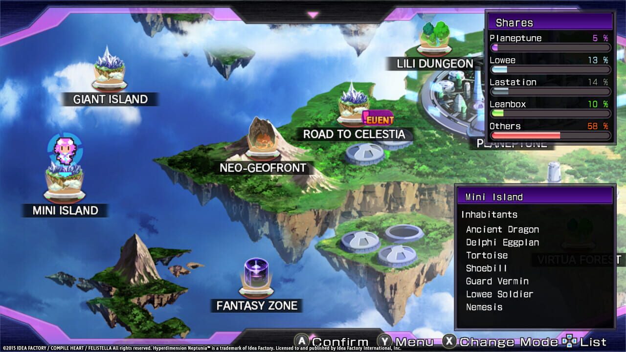 Hyperdimension Neptunia Re;Birth1: Mini Island Image