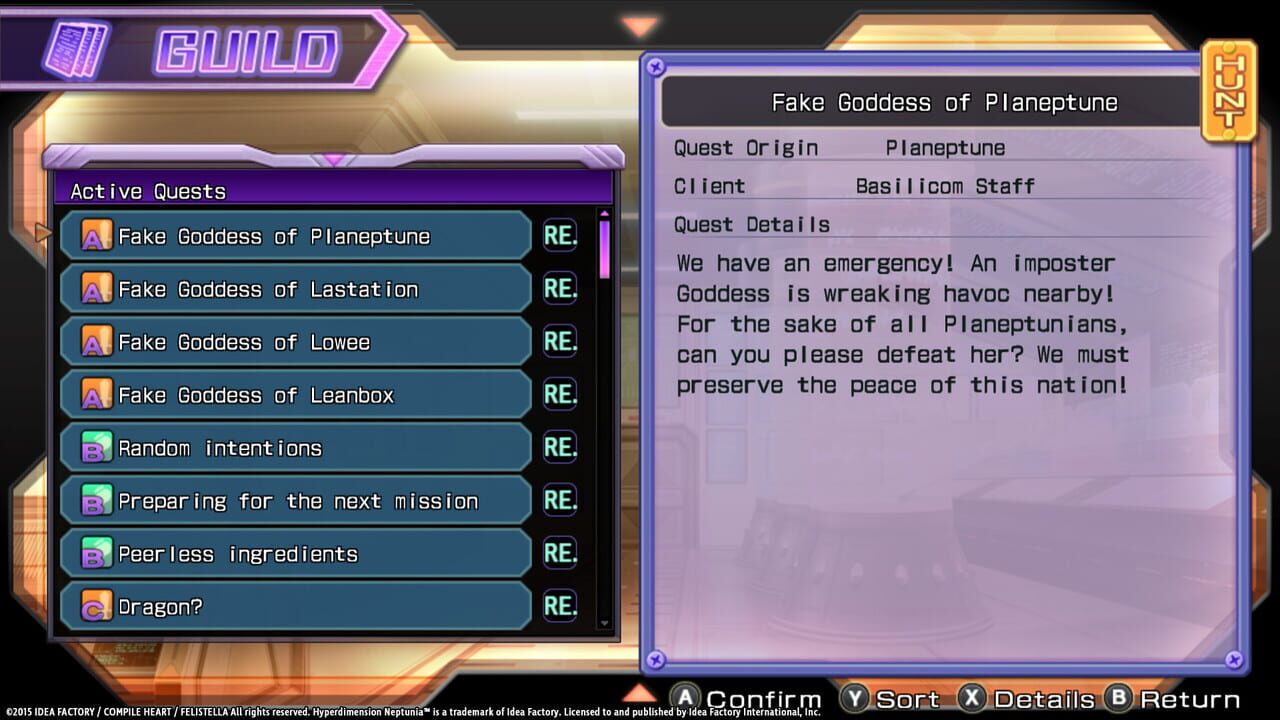 Hyperdimension Neptunia Re;Birth1: Shares Quests Image