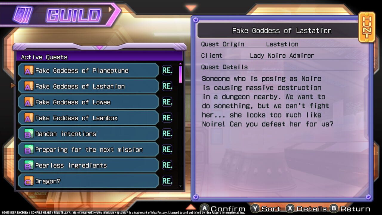 Hyperdimension Neptunia Re;Birth1: Shares Quests Image