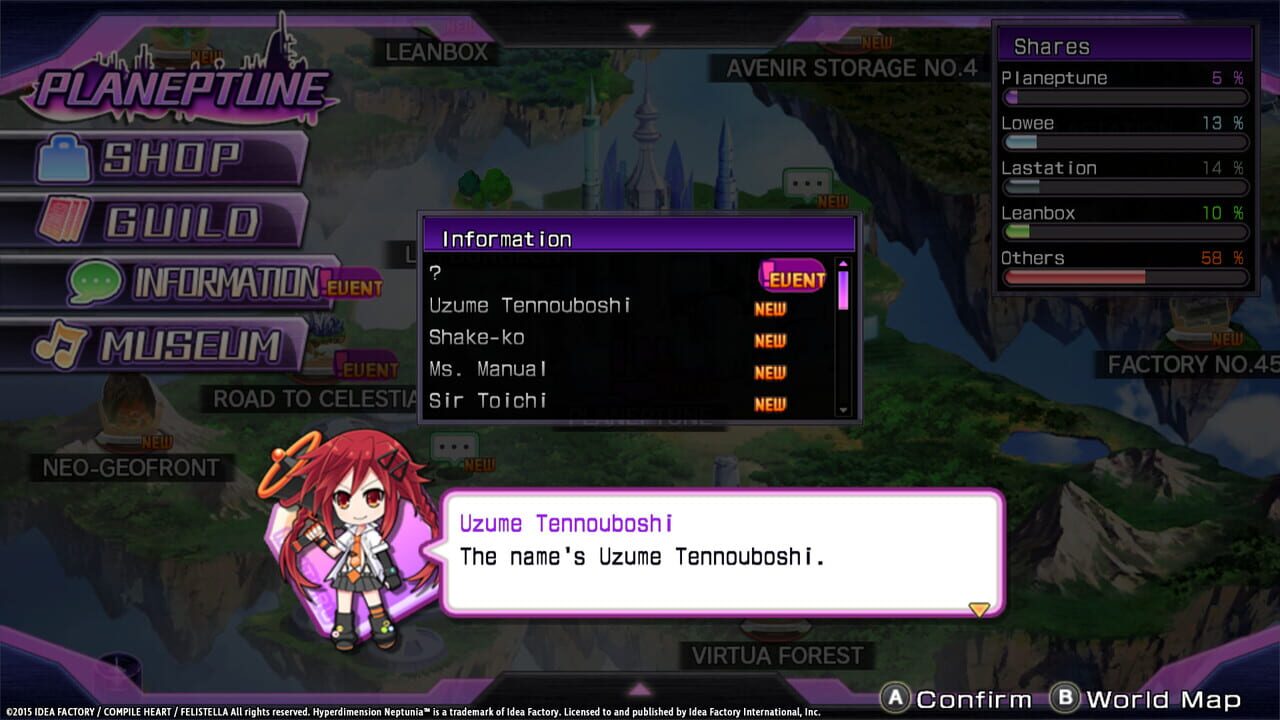 Hyperdimension Neptunia Re;Birth1: Uzume Battle Entry Image