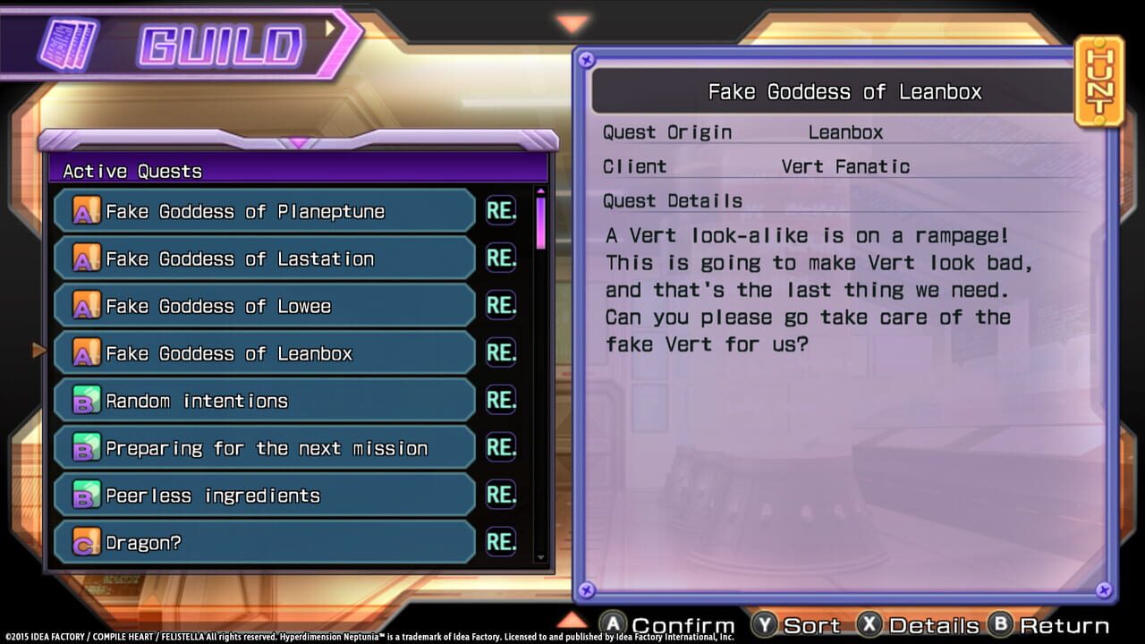 Hyperdimension Neptunia Re;Birth1: Shares Quests Image
