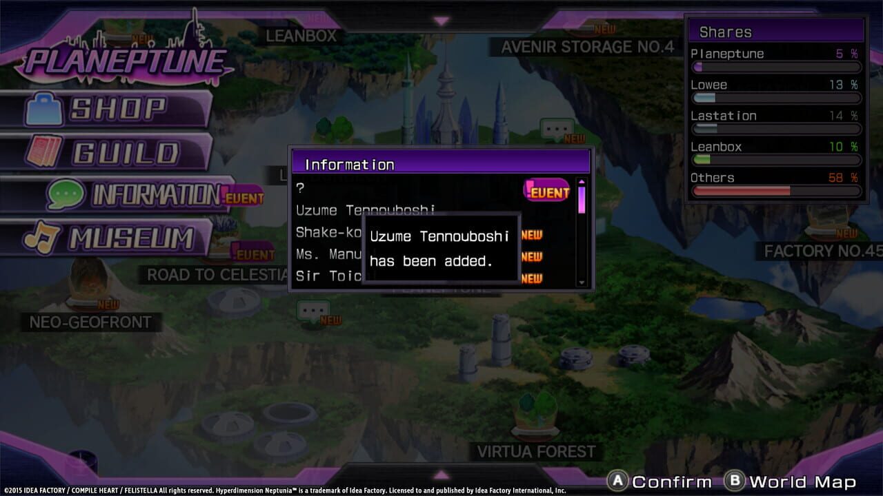 Hyperdimension Neptunia Re;Birth1: Uzume Battle Entry Image