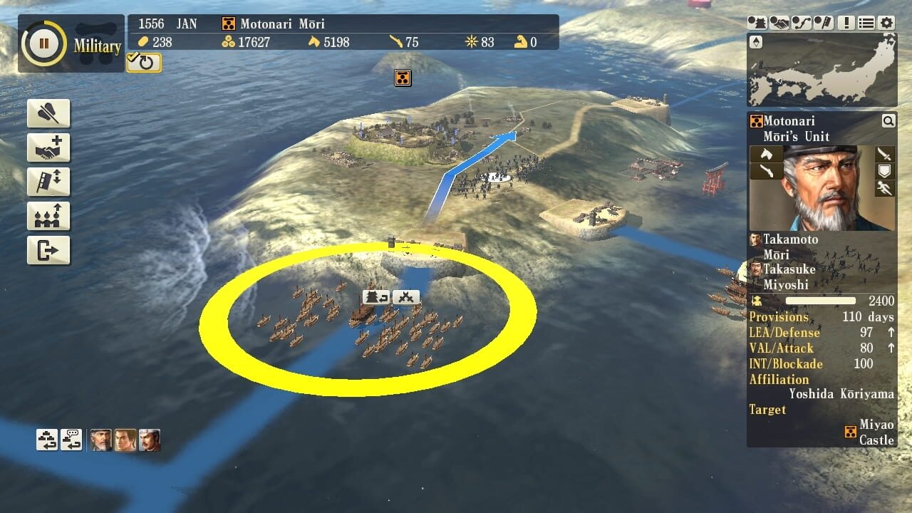 Nobunaga's Ambition: Sphere of Influence - Scenario 6: Battle of Itsukushima Image