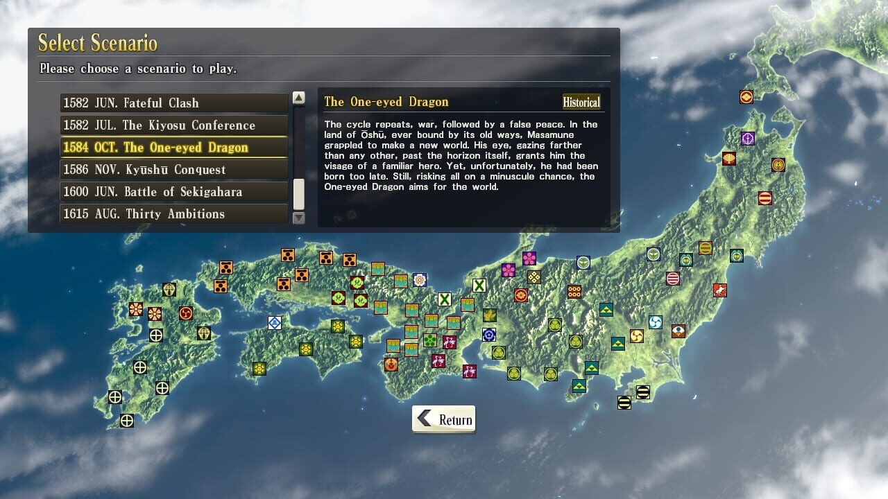 Nobunaga's Ambition: Sphere of Influence - Scenario 8: The One-eyed Dragon Image