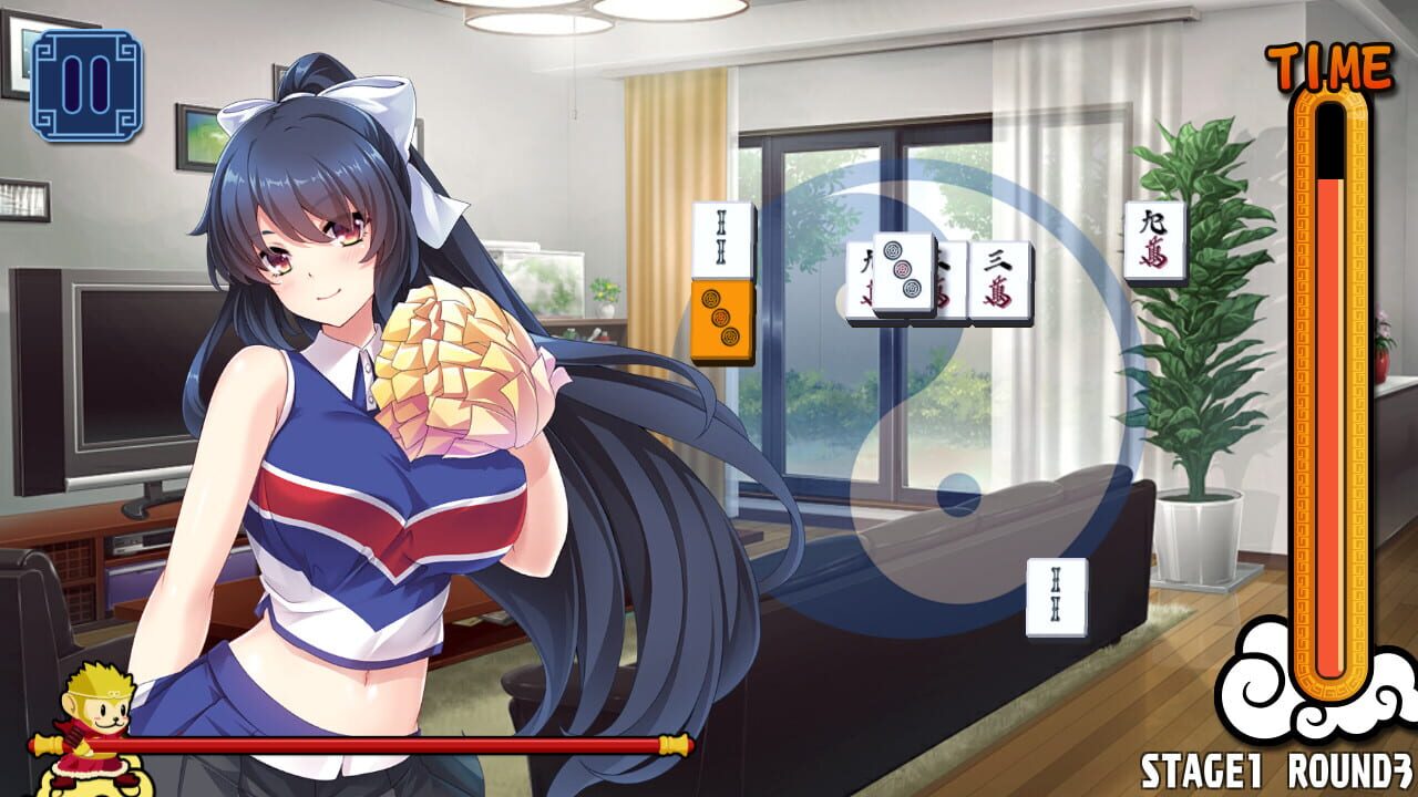 Pretty Girls Mahjong Solitaire: Blue Image