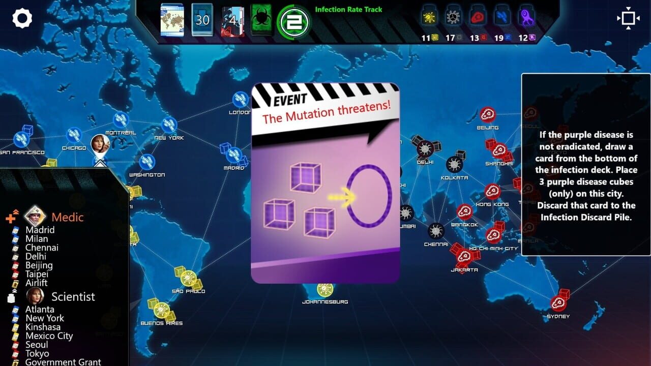 Pandemic: The Board Game - On the Brink: Mutation — Screenshot 2