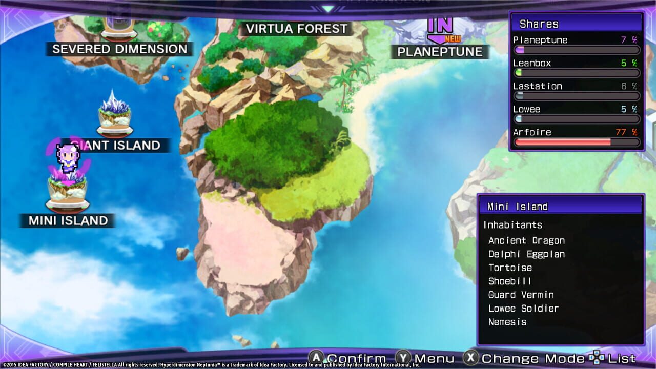Hyperdimension Neptunia Re;Birth2: Sister's Generation - Mini Island Image
