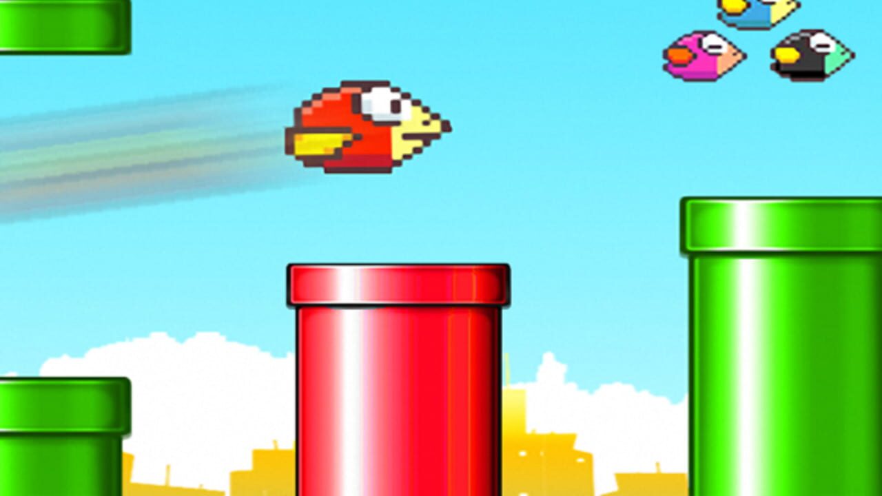 Jumpy Red Bird: Tube Hopper Image