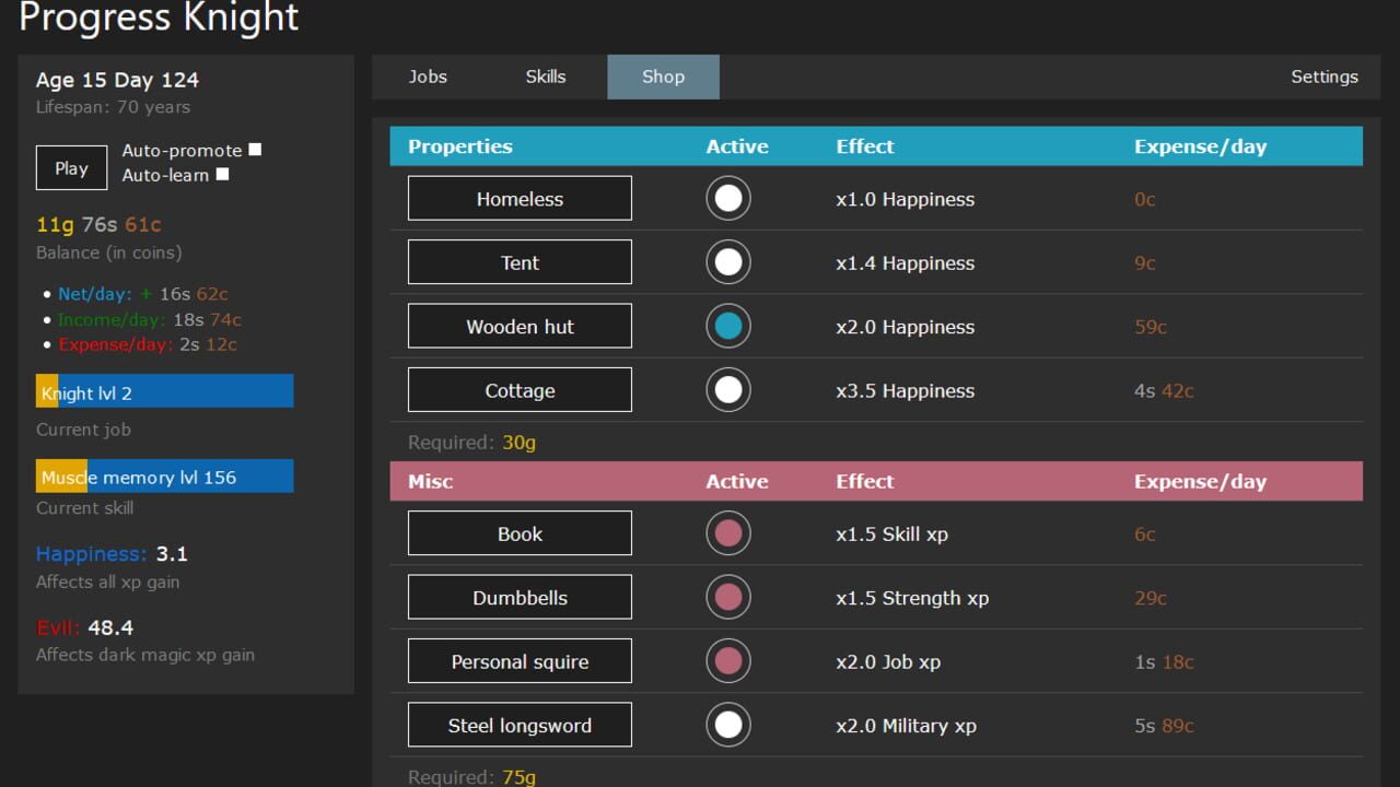 Progress Knight — Screenshot 3
