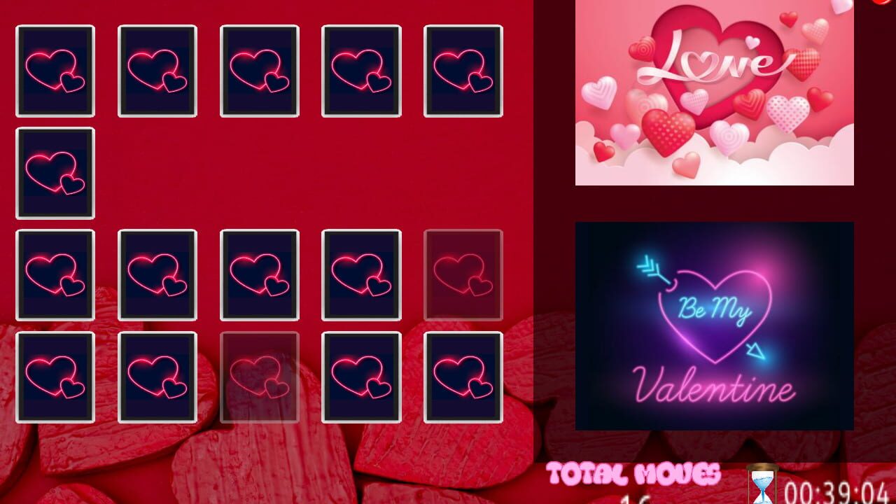 All Valentine Pairs Memory Game — Screenshot 3