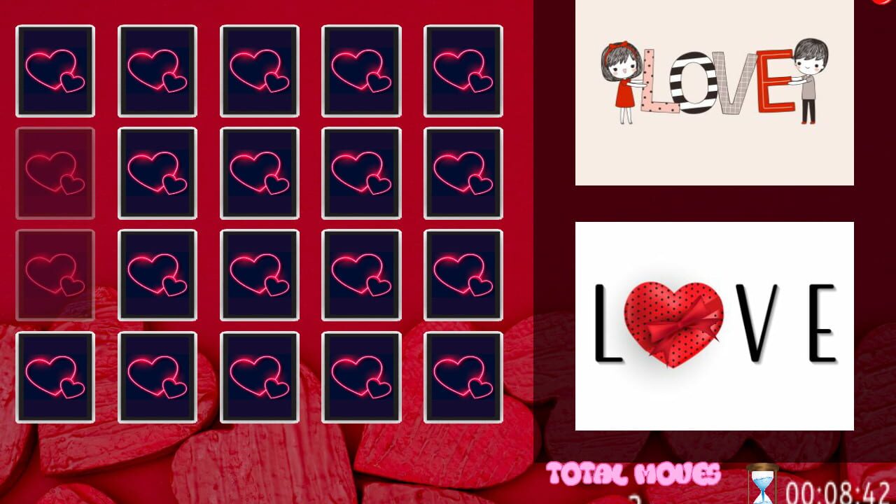 All Valentine Pairs Memory Game — Screenshot 5