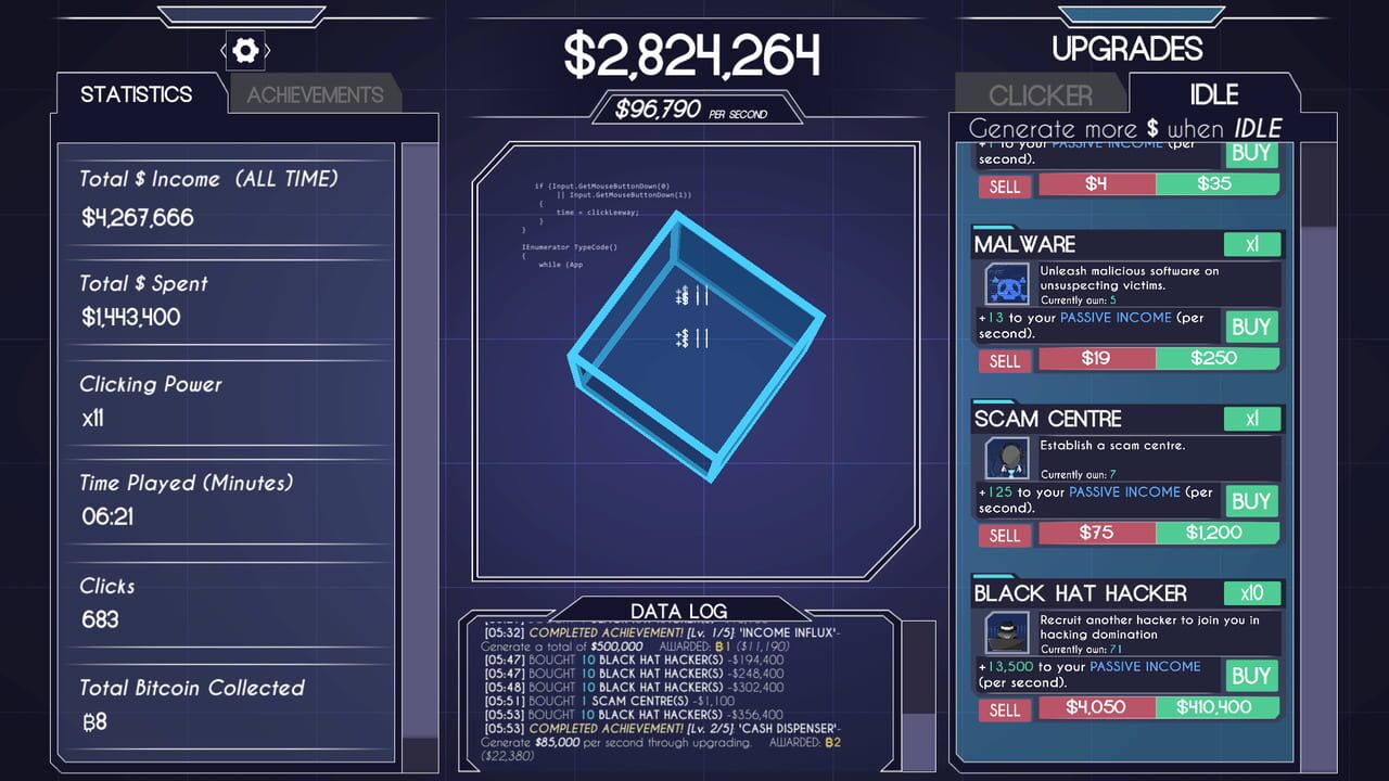 Hacker Clicker — Screenshot 2