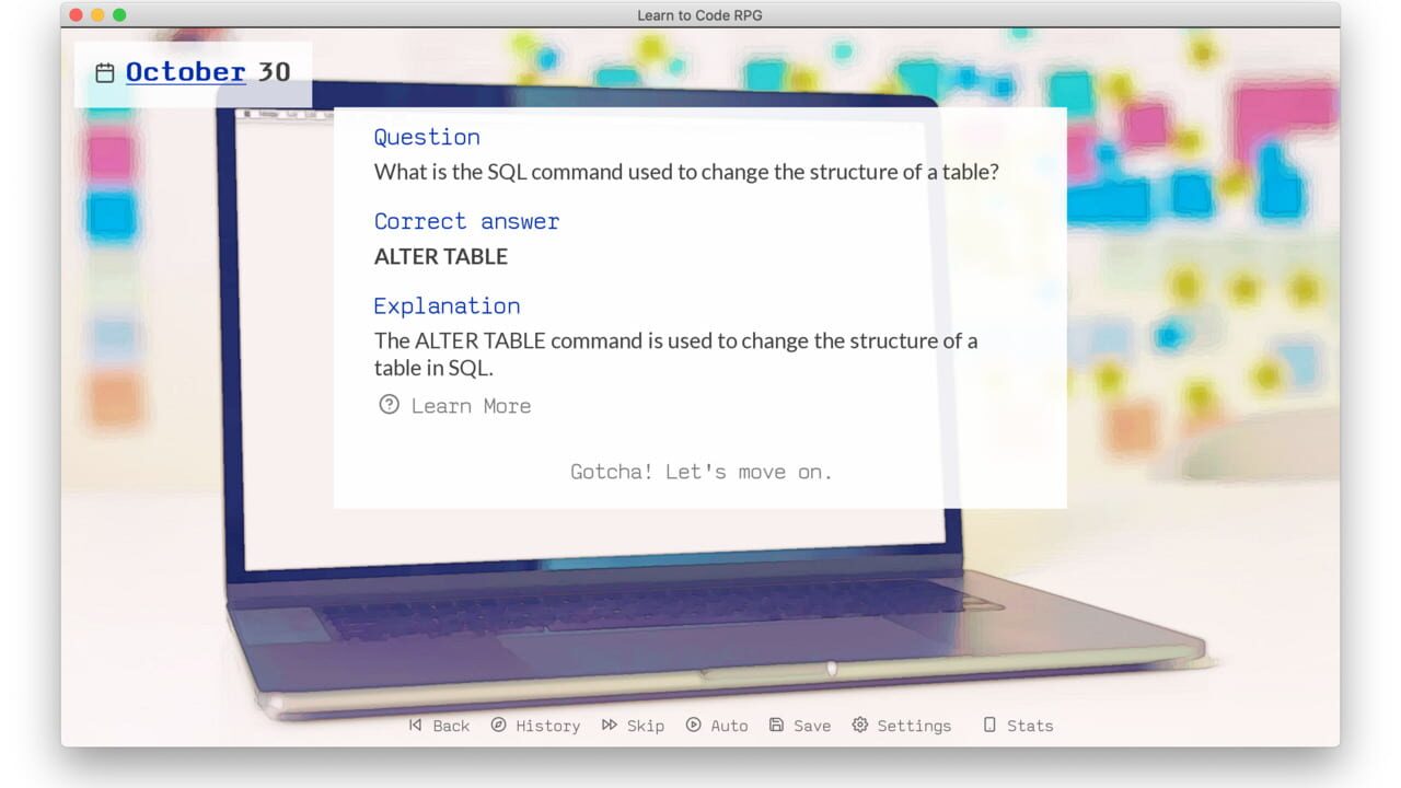 Learn to Code RPG — Screenshot 3