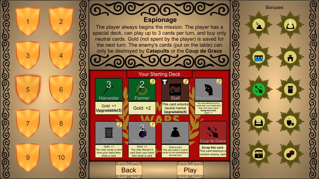 Roman Wars: Deck Building Game — Screenshot 1