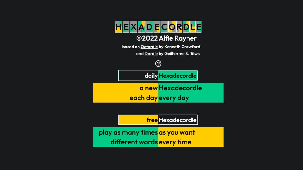 Hexadecordle Image