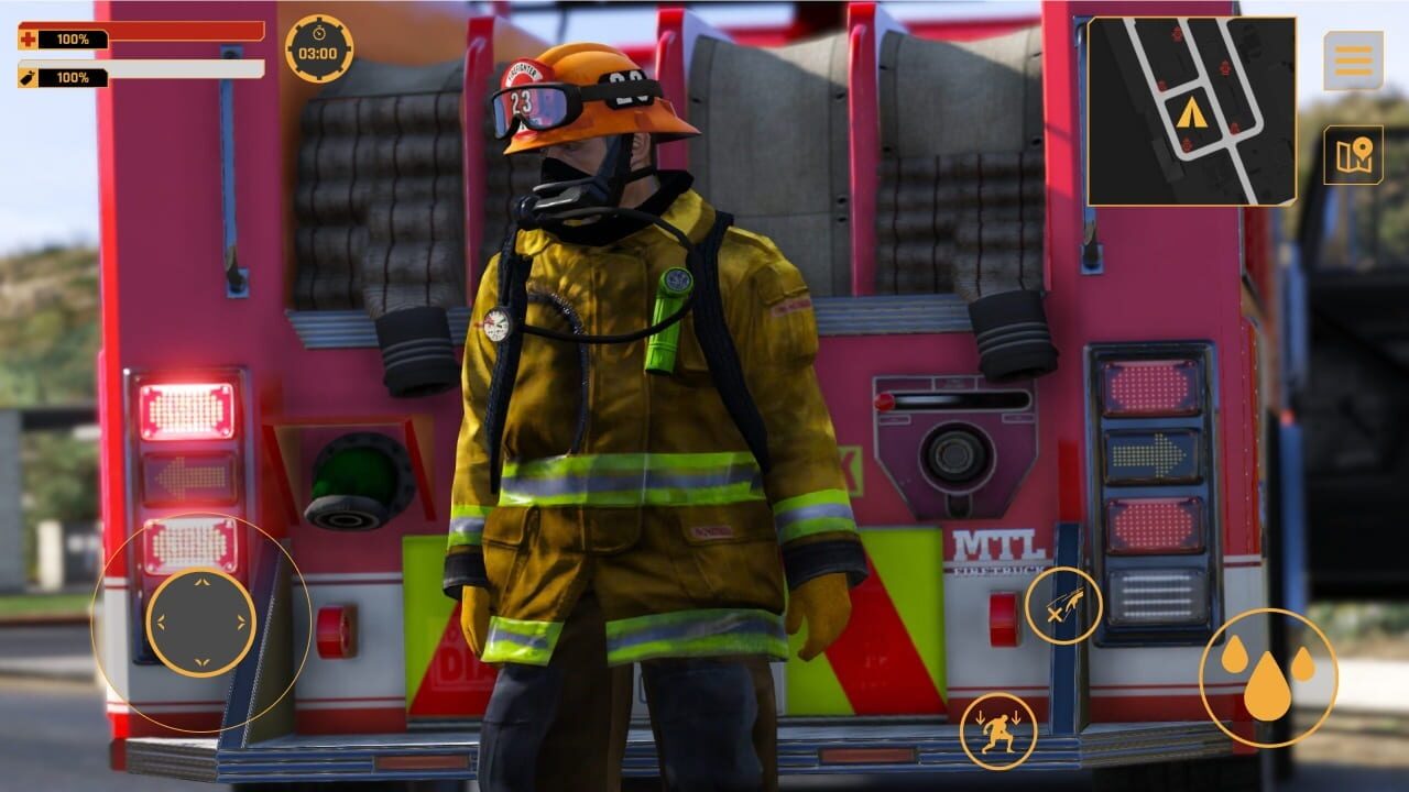 Firefighter: Car Fire Truck Sim Driving 2022 Simulator — Screenshot 2