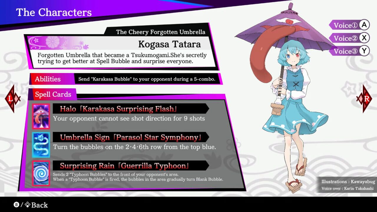 Touhou Spell Bubble: Character Pack Kogasa Tatara Image