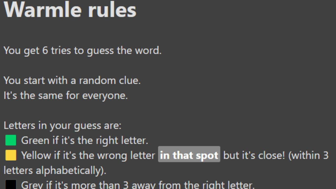 Warmle Screenshot 1