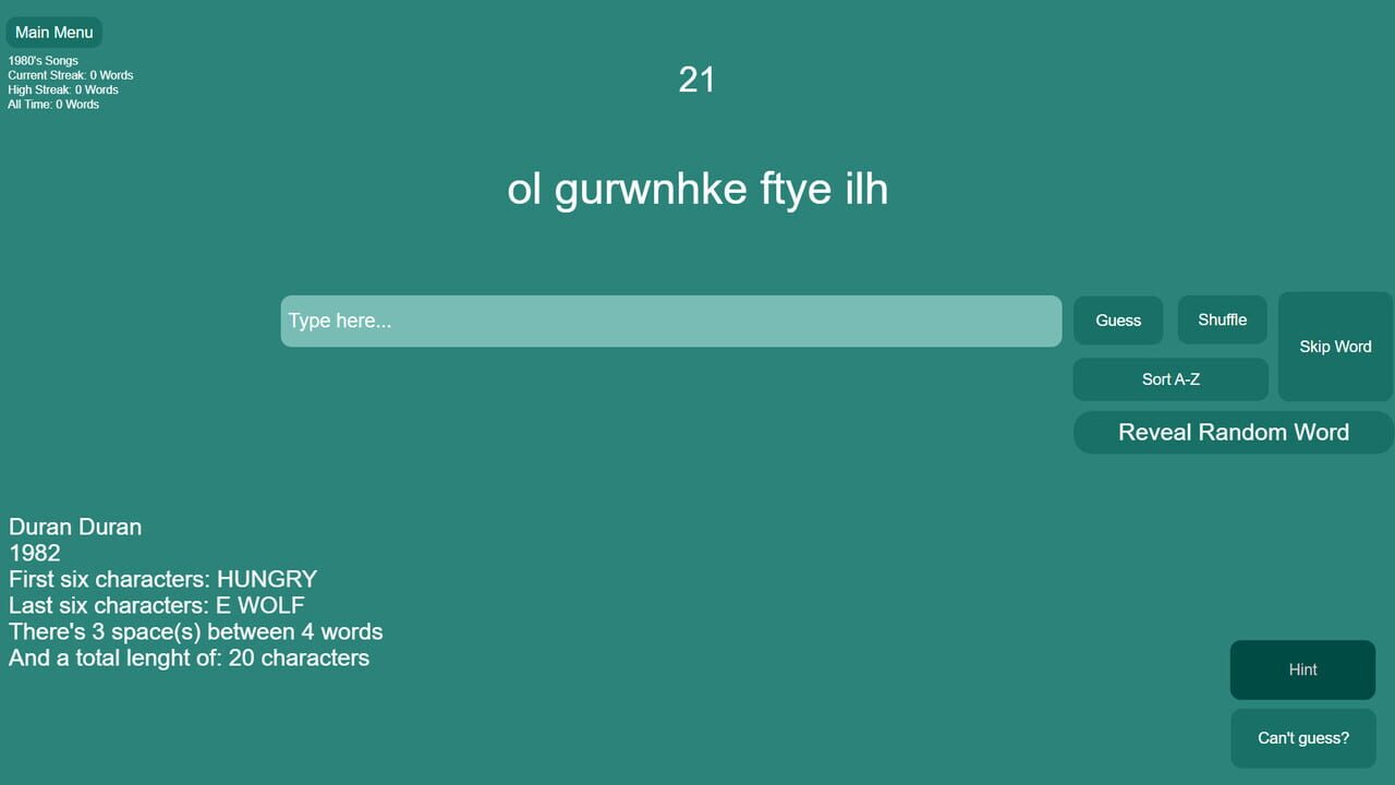 Shuffled Words Image