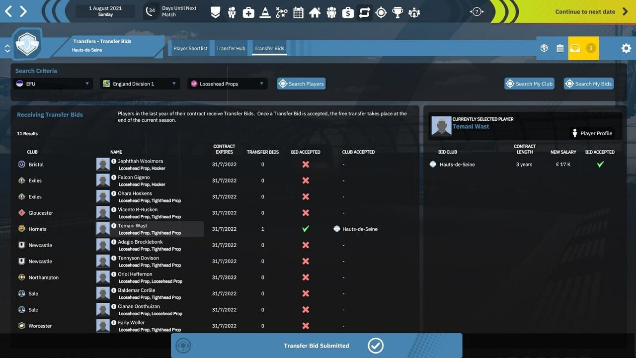 Rugby Union Team Manager 4 Image