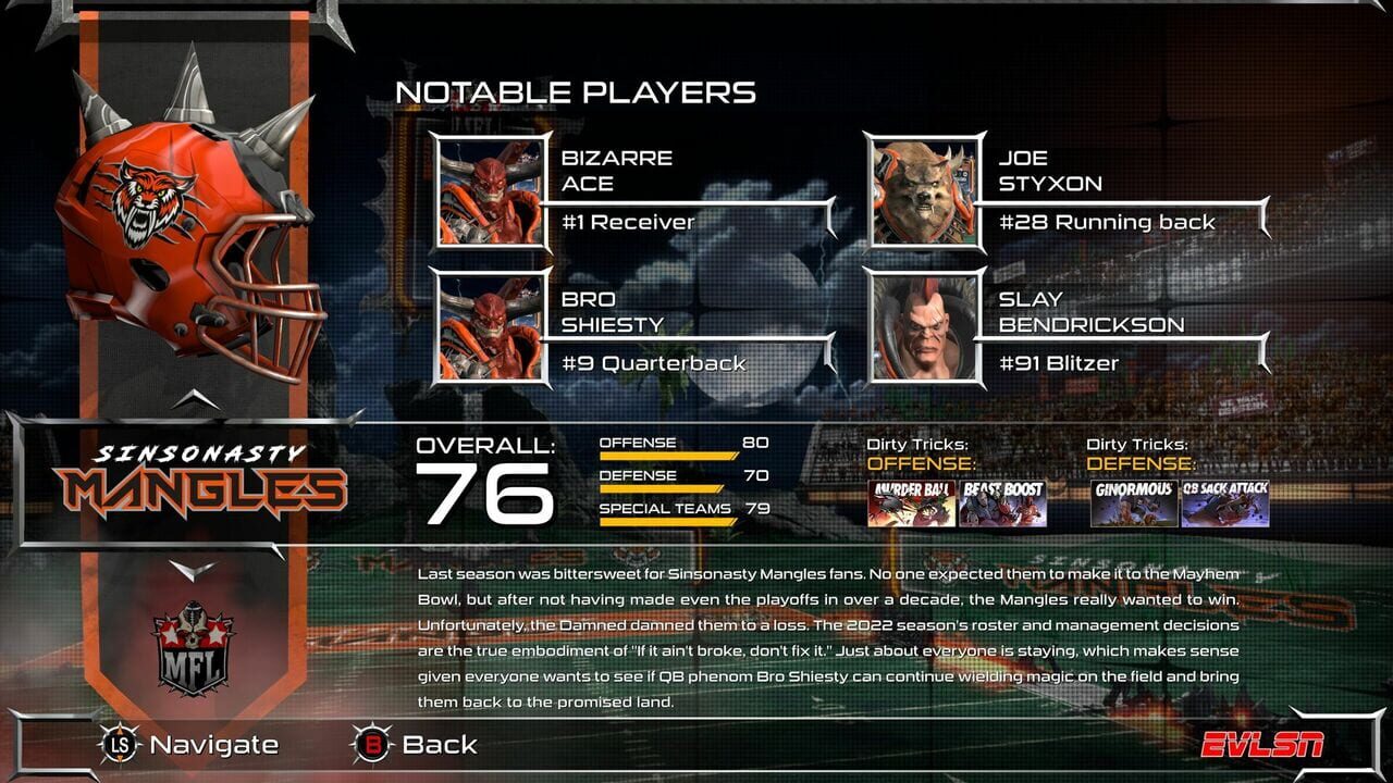 Mutant Football League: Sinsonasty Mangles Image