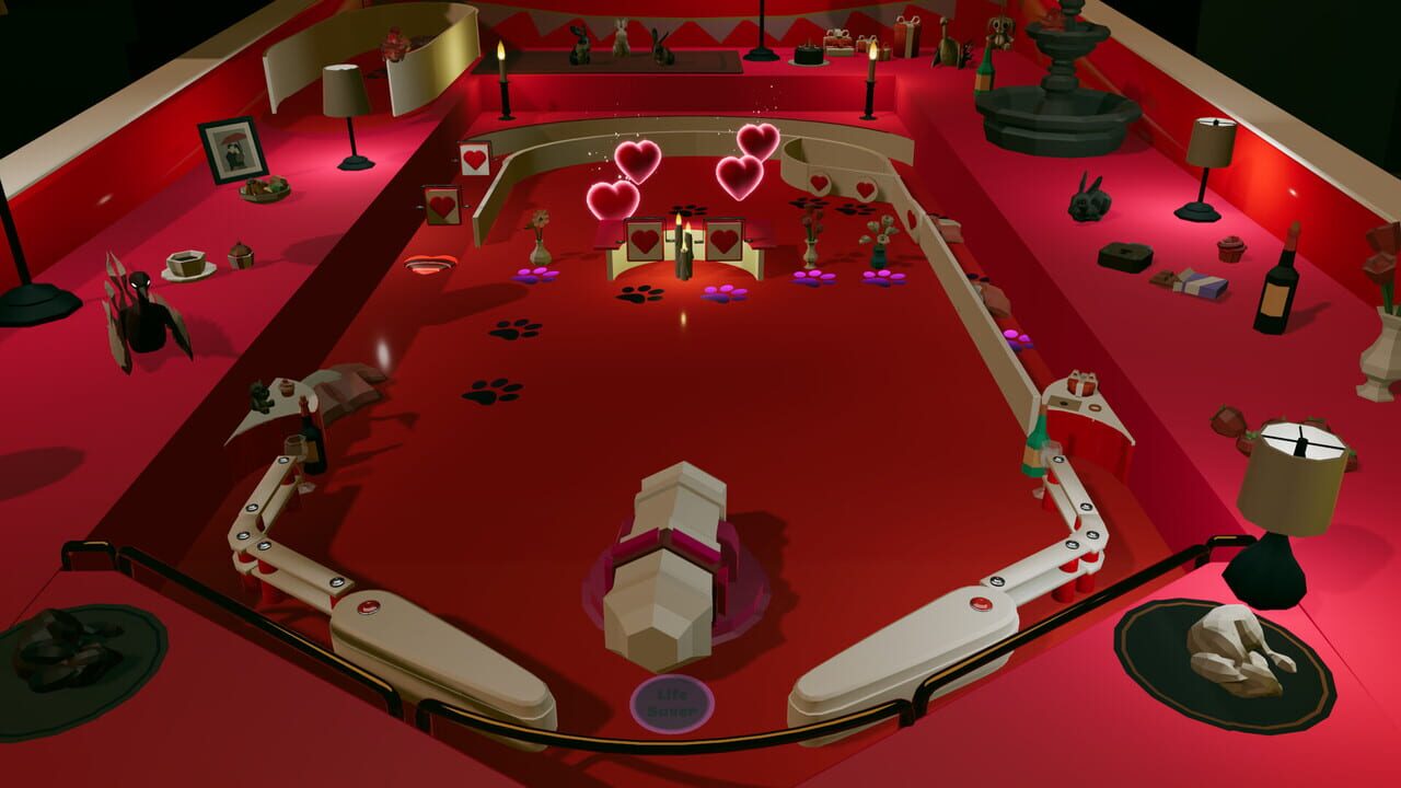 Roxy Raccoon's Pinball Panic: Vibrant Valentine Image