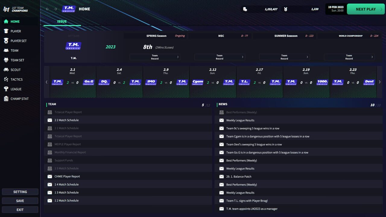 League Manager 2023 Image