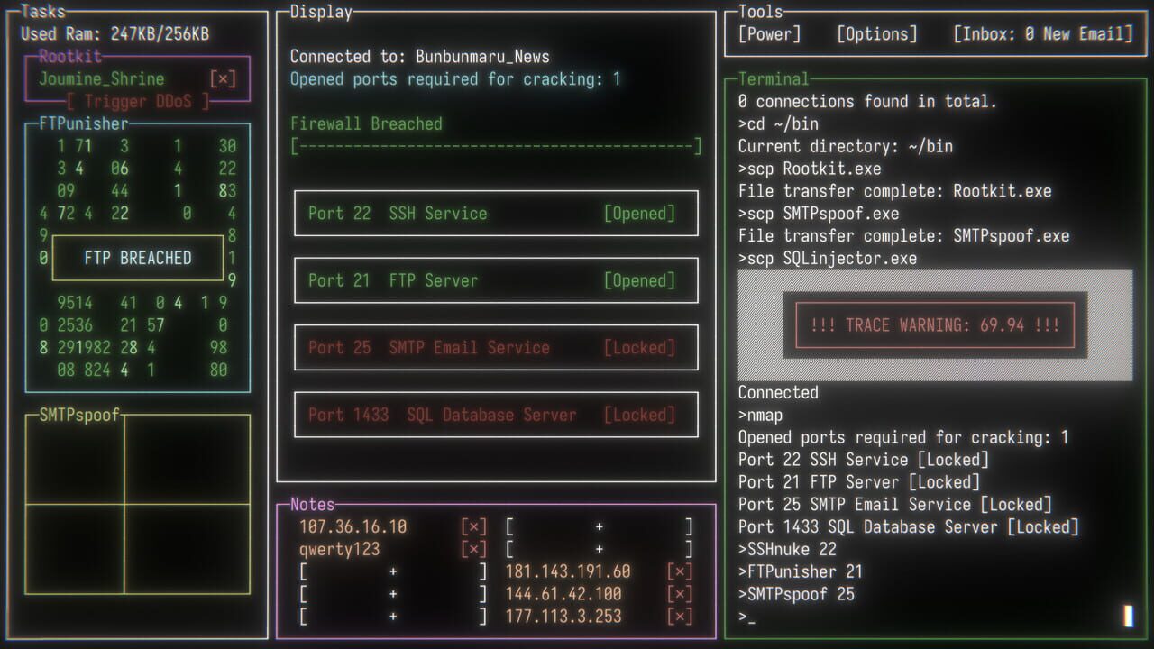 Hifuu OS: Hack Into the Barrier — Screenshot 1