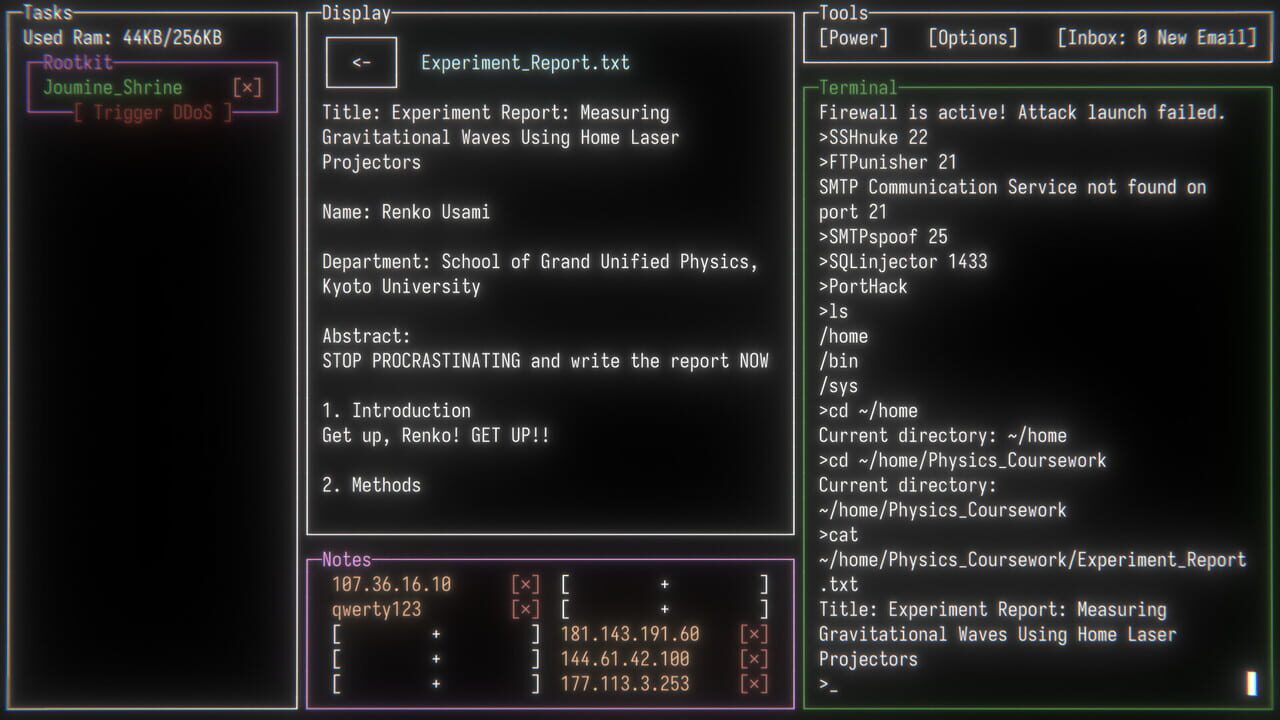 Hifuu OS: Hack Into the Barrier — Screenshot 5