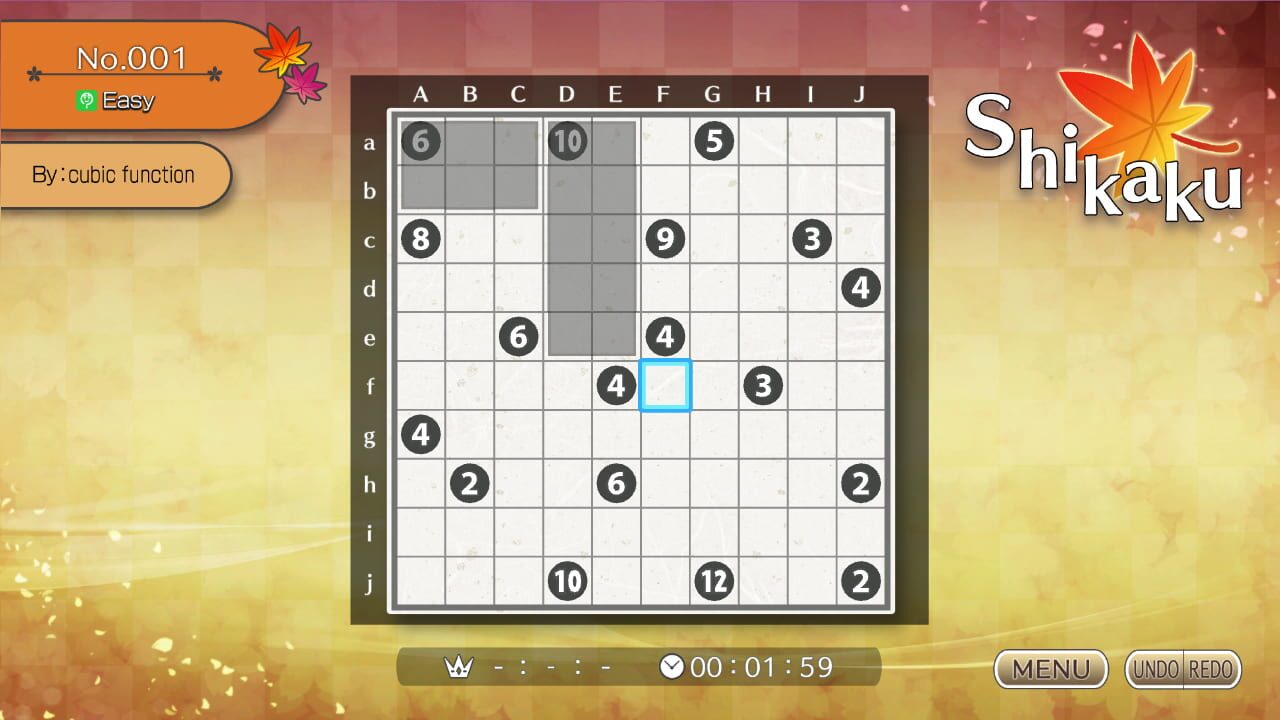 Puzzle by Nikoli S: Shikaku Image